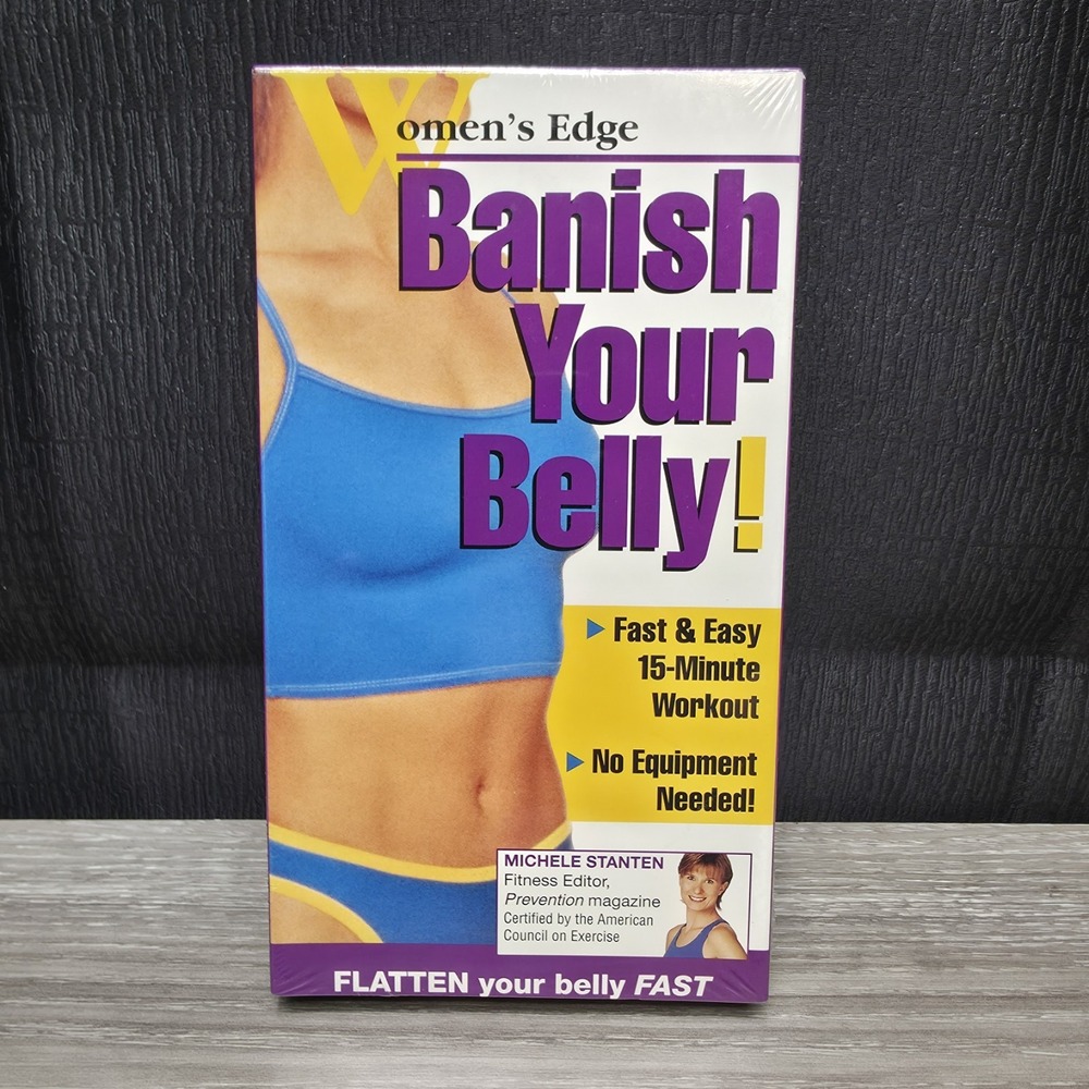 Prevention Banish Your Belly 15 Min Workout VHS 2000 New Michele Stanten Fitness